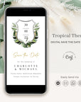 PALMA Tropical Save the Date Card Digital Invite