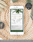 PALMA Tropical Wedding Boarding Pass Wedding Invitation Evite