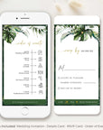 PALMA Tropical Wedding Boarding Pass Wedding Invitation Evite