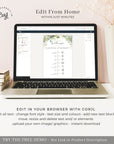 Flora | Rustic Wedding Timeline Sign Template