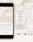 Sofia | World Map Destination Wedding Invitation Evite