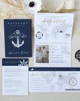 Nautical Passport Wedding Invitation Template