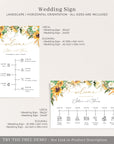 Marisol | Sunflowers Order of the Day Wedding Sign Template