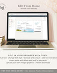 Mira | Boarding Pass Tropical Wedding Invitation Template