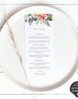 Natalia | Christmas Wedding Menu Template