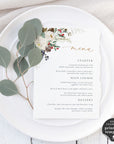 Natalia | Christmas Wedding Menu Template