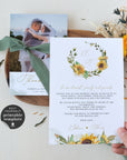 Marisol | Printable Sunflowers Wedding Thank You Cards With Photo