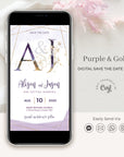 Violetta | Purple Lilac Electronic Save the Date