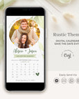 Flora | Calendar Save the Date with Photo Evite