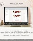 Rosita | Blush & Burgundy Wedding Invitation Template