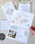 Sofia | Printable Passport Wedding Invitation with Boarding Pass Rsvp