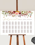 Ambra | Printable Autumn Wedding Seating Plan Template