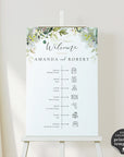 Flora | Rustic Wedding Timeline Sign Template