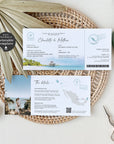 Mira | Boarding Pass Tropical Wedding Invitation Template