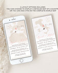 Sofia | World Map Destination Wedding Invitation Evite