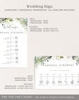 Flora | Rustic Wedding Timeline Sign Template