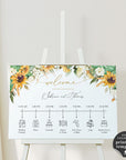 Marisol | Sunflowers Order of the Day Wedding Sign Template