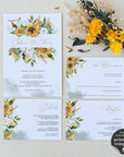 Marisol | Sunflowers Wedding Invitation Set Template