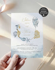 Marina | Beach Wedding Invitation Set Template
