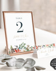 Natalia | Christmas Wedding Table numbers Template