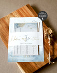 Marina | Beach Wedding Invitation Set Template