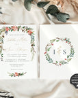 Natalia | Christmas Themed Wedding Invitation Suite Template