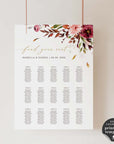Ambra | Printable Autumn Wedding Seating Plan Template