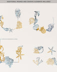 Marina | Beach Wedding Invitation Set Template