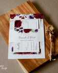 Rossella | Burgundy Wedding Invitation Set Printable