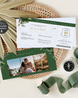 Palma | Tropical Ticket Boarding Pass Wedding Invitation Template