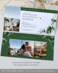 Palma | Tropical Ticket Boarding Pass Wedding Invitation Template