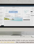 Mira | Boarding Pass Tropical Wedding Invitation Template