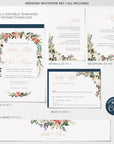 Natalia | Christmas Themed Wedding Invitation Suite Template