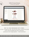 Rossella | Burgundy Bridal Shower Electronic Invitation