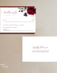 Rossella | Burgundy Wedding Invitation Set Printable