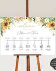 Marisol | Sunflowers Order of the Day Wedding Sign Template