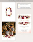 Rosita | Blush & Burgundy Wedding Invitation Template