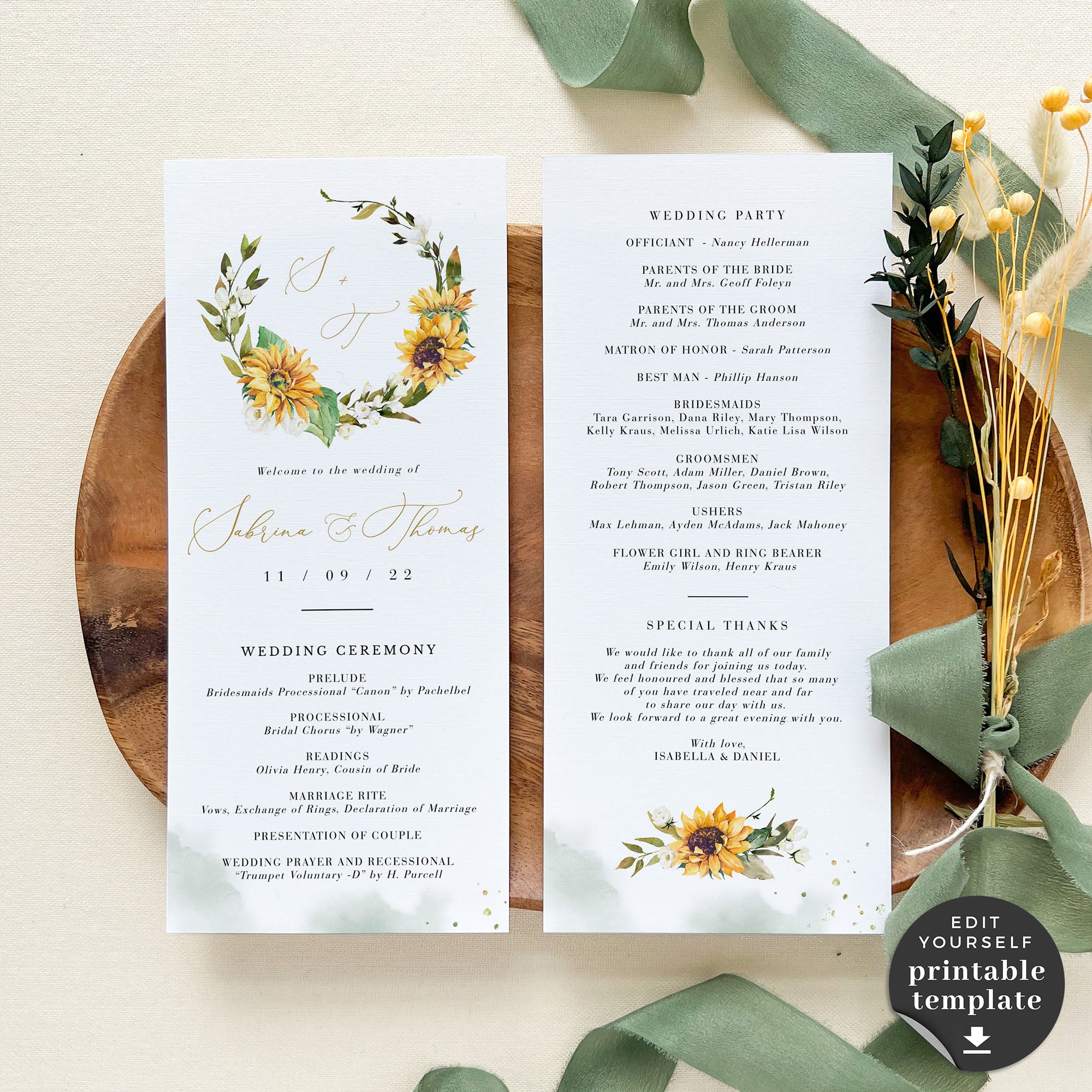 marisol-sunflowers-wedding-program-template