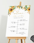 Marisol | Sunflowers Order of the Day Wedding Sign Template