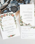 Natalia | Christmas Themed Wedding Invitation Suite Template