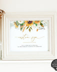 Marisol | Sunflowers Custom Wedding Sign Template
