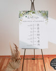 Flora | Rustic Wedding Timeline Sign Template