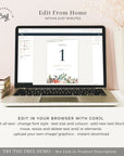 Natalia | Christmas Wedding Table numbers Template