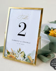 Marisol | Sunflowers Wedding Table Numbers Template