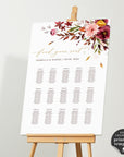 Ambra | Printable Autumn Wedding Seating Plan Template