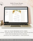Marisol | Sunflowers Order of the Day Wedding Sign Template