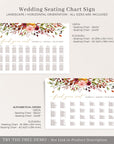 Ambra | Printable Autumn Wedding Seating Plan Template