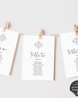 Giulia | Minimalist Wedding Table Seating Cards Template