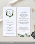 PALMA Template for Wedding Program Tropical