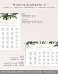 PALMA Tropical Wedding Seating Chart Plan Template